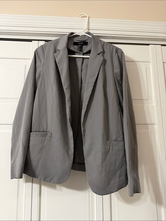 Forever 21 Jackets & Blazers - Forever 21 Light Gray Women's Open-Front Blazer